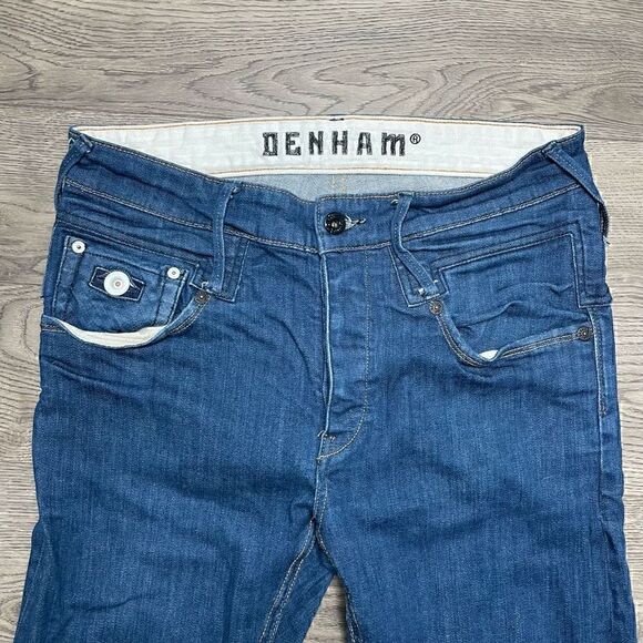 Denham Skin VJS Japanese Selvedge Denim Jeans Size W32 L32 Blue Skinny Fit - Picture 2 of 10